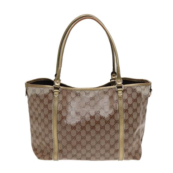 GUCCI GG Crystal Tote Bag Gold Beige - Picture 3 of 16